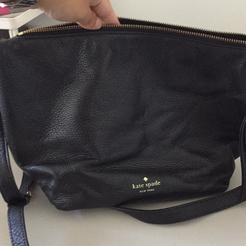 EUC black crossbody leather Kate Spade bag